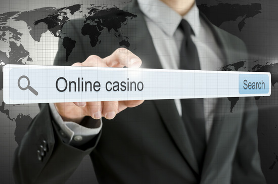 Online casino written in search bar
